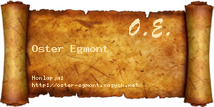 Oster Egmont névjegykártya